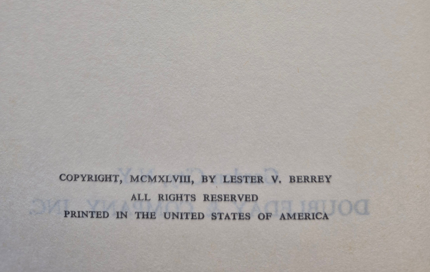 A Treasury of Biblical Quotations edited by Lester V. Berry -Good, 1953, HC, 264 pgs, Doubleday & Co.