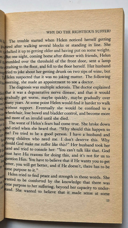 When Bad Things Happen to Good People by Harold S. Kushner (Very good, 1983, Pbk, 149 pgs, Avon)