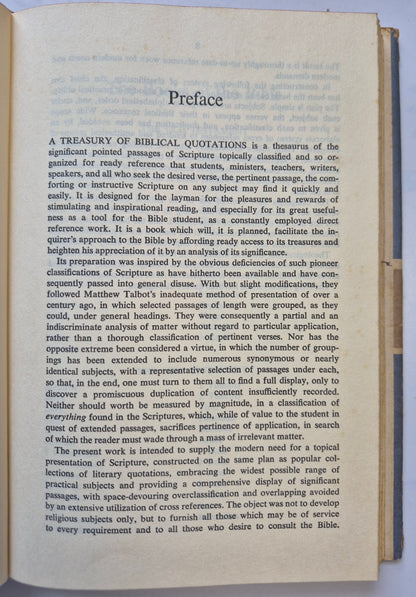 A Treasury of Biblical Quotations edited by Lester V. Berry -Good, 1953, HC, 264 pgs, Doubleday & Co.