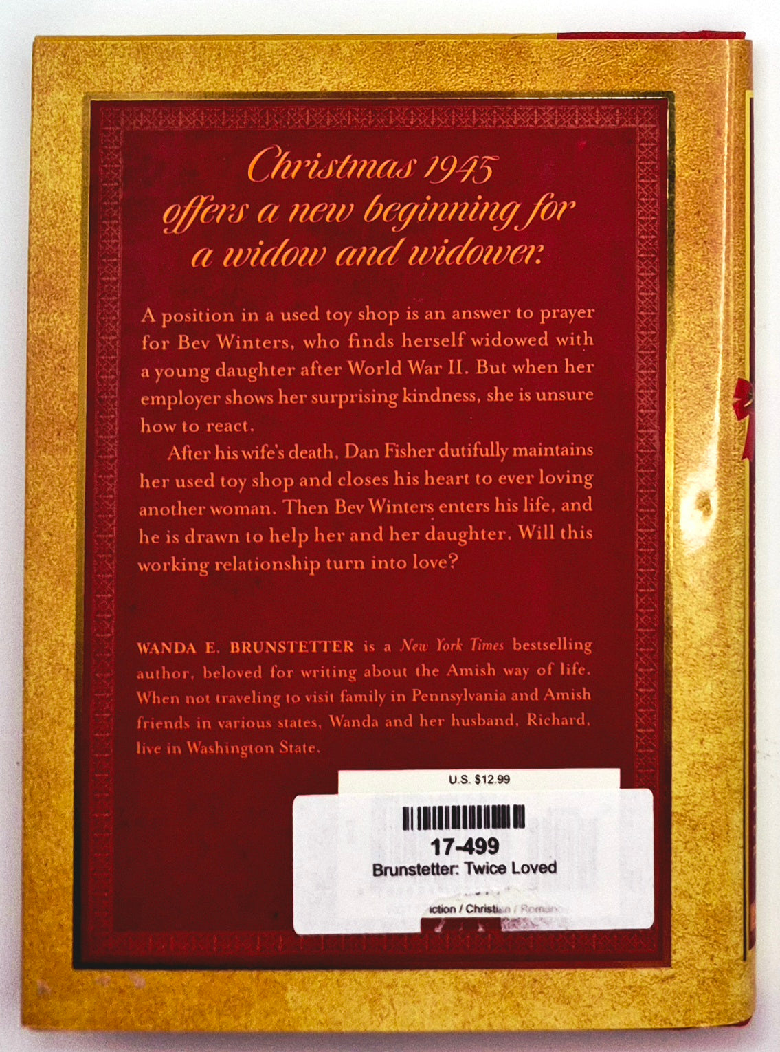 Twice Loved by Wanda E. Brunstetter (New, HC, 2013, Barbour, 144 pgs)