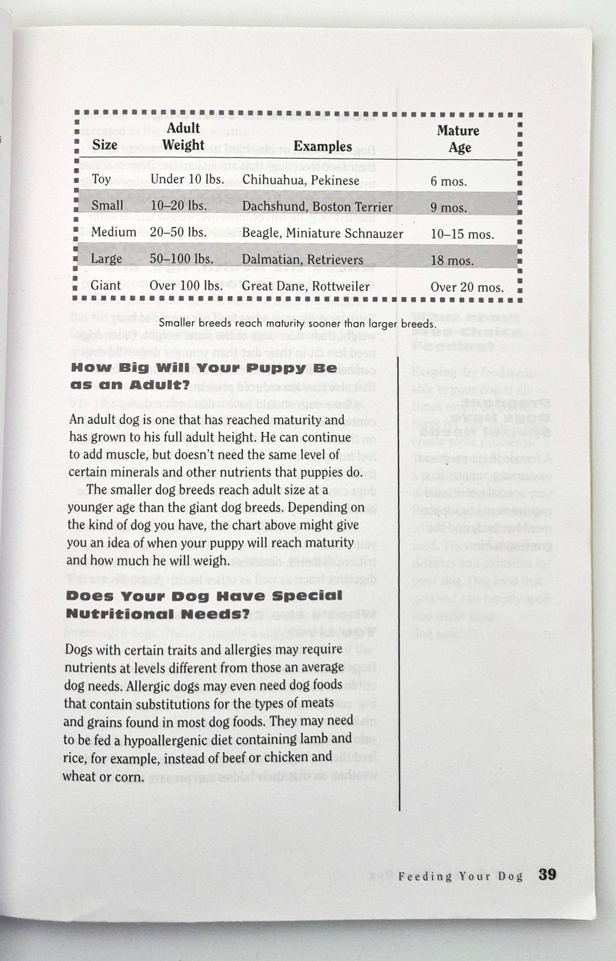 Your Puppy, Your Dog: A Kid's Guide to Raising a Happy, Healthy Dog by Pat Storer (Good, 1997, Pbk, 172 pgs, Storey Pub)