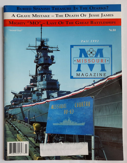 Missouri Magazine Fall 1992 edited by Tony Nolan Adrignola (Very good, 1992, Pbk, 48 pages, ADmore Publishing)
