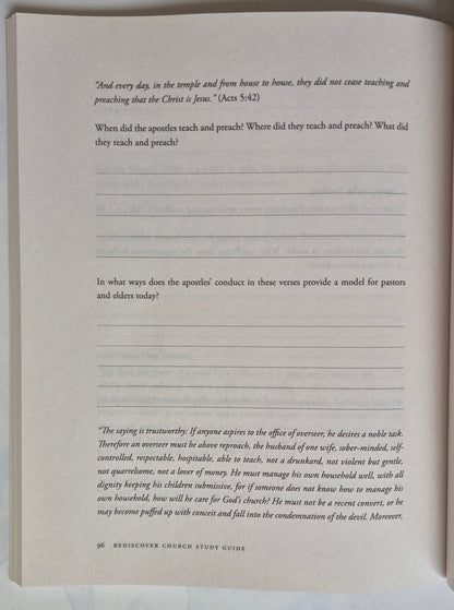 Rediscover Church Study Guide by Collin Hansen; Jonathan Leeman (New, 2021, Pbk, 108 pgs, Crossway)