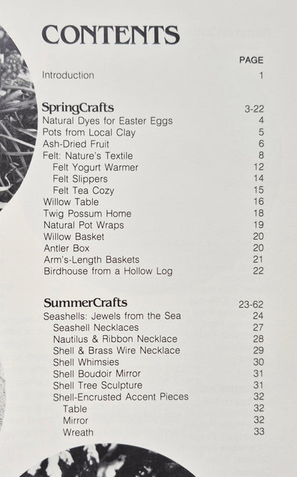 NatureCrafts: Seasonal Project from Natural Materials by Mary Elizabeth Johnson; Katherine Pearson (Very good, 1980, HC, 154 pgs, Oxmoor House)