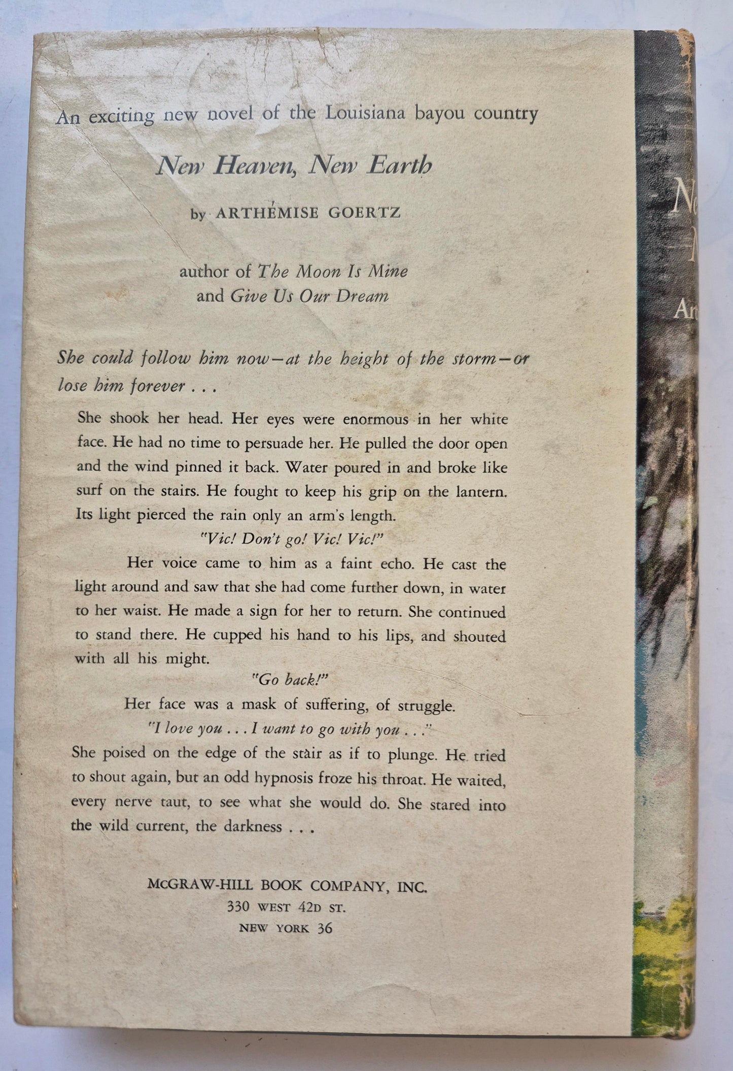 New Heaven, New Earth by Arthemise Goertz -Very Good, 1953, HC, 319 pgs, Sears Readers Club