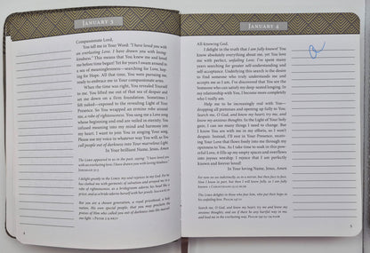 Jesus Listens Daily Devotional Prayer of Peace, Joy, and Hope Note-Taking Edition by Sarah Young (Good, 2022, Leathertouch, 383 pgs, Thomas Nelson)