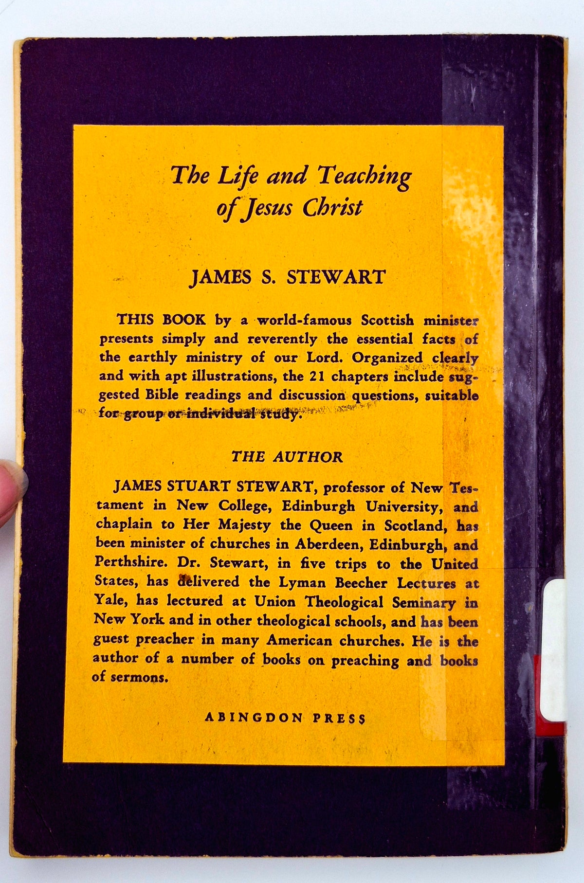 The Life and Teaching of Jesus Christ by James S. Stewart (Good, 192 pgs, Abingdon Press)