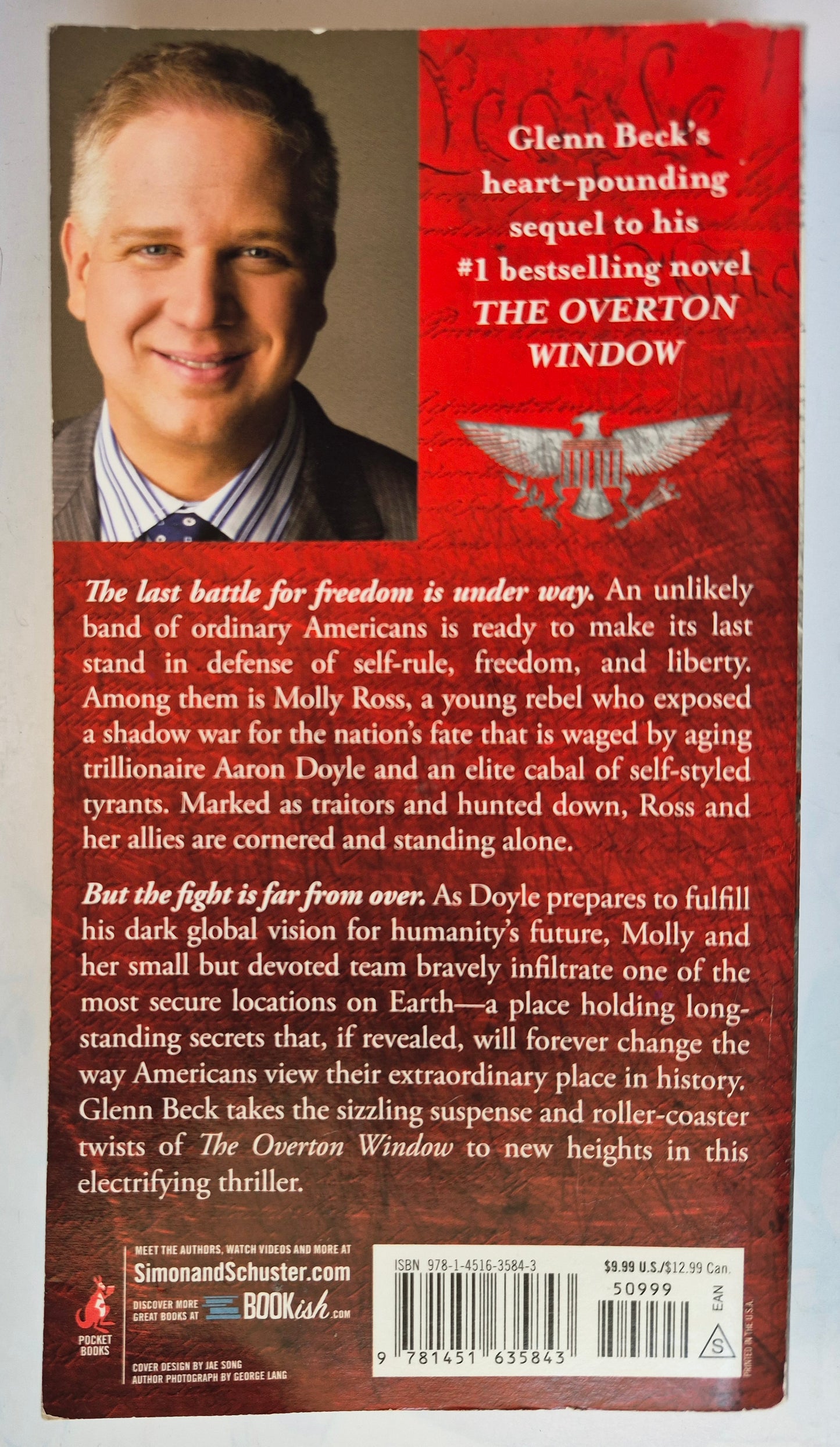 The Eye of Molech by Glenn Beck -Overton Window #2, Very good, 2014, Pbk, 465 pgs, Simon and Schuster