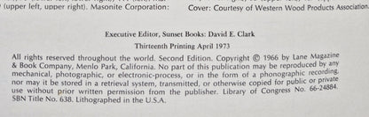 Sunset Ideas for Storage editor David E. Clark (Very Good, 1973, Pbk, 128 pgs, Lane Magazine & Book Co)