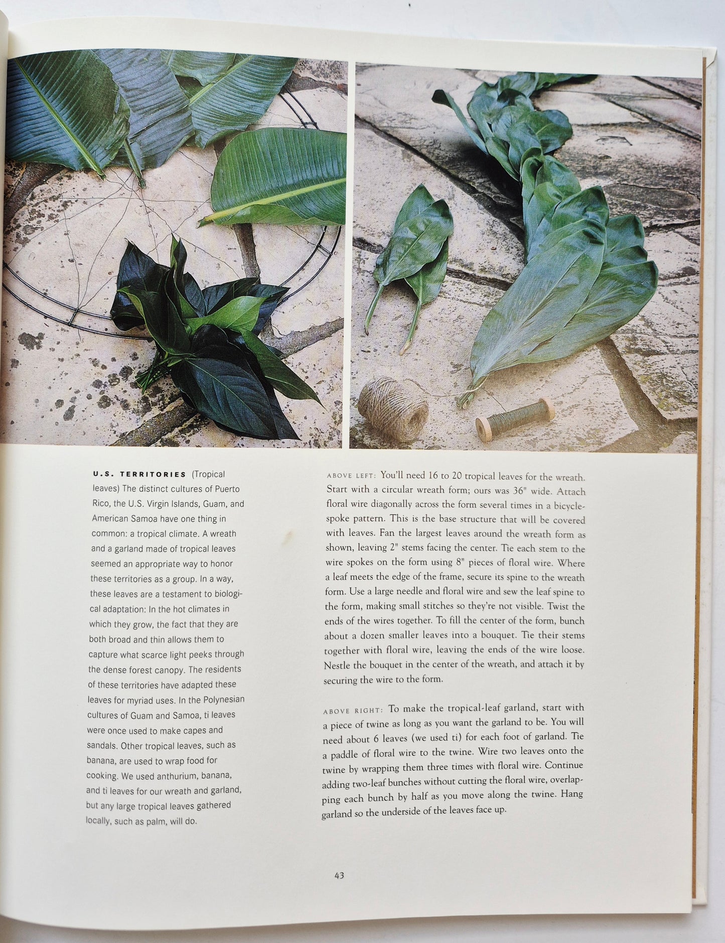 Great American Wreaths by Martha Stewart; Hannah Milman (Very good, 1996, HC, 144 pgs, Oxmoor House)