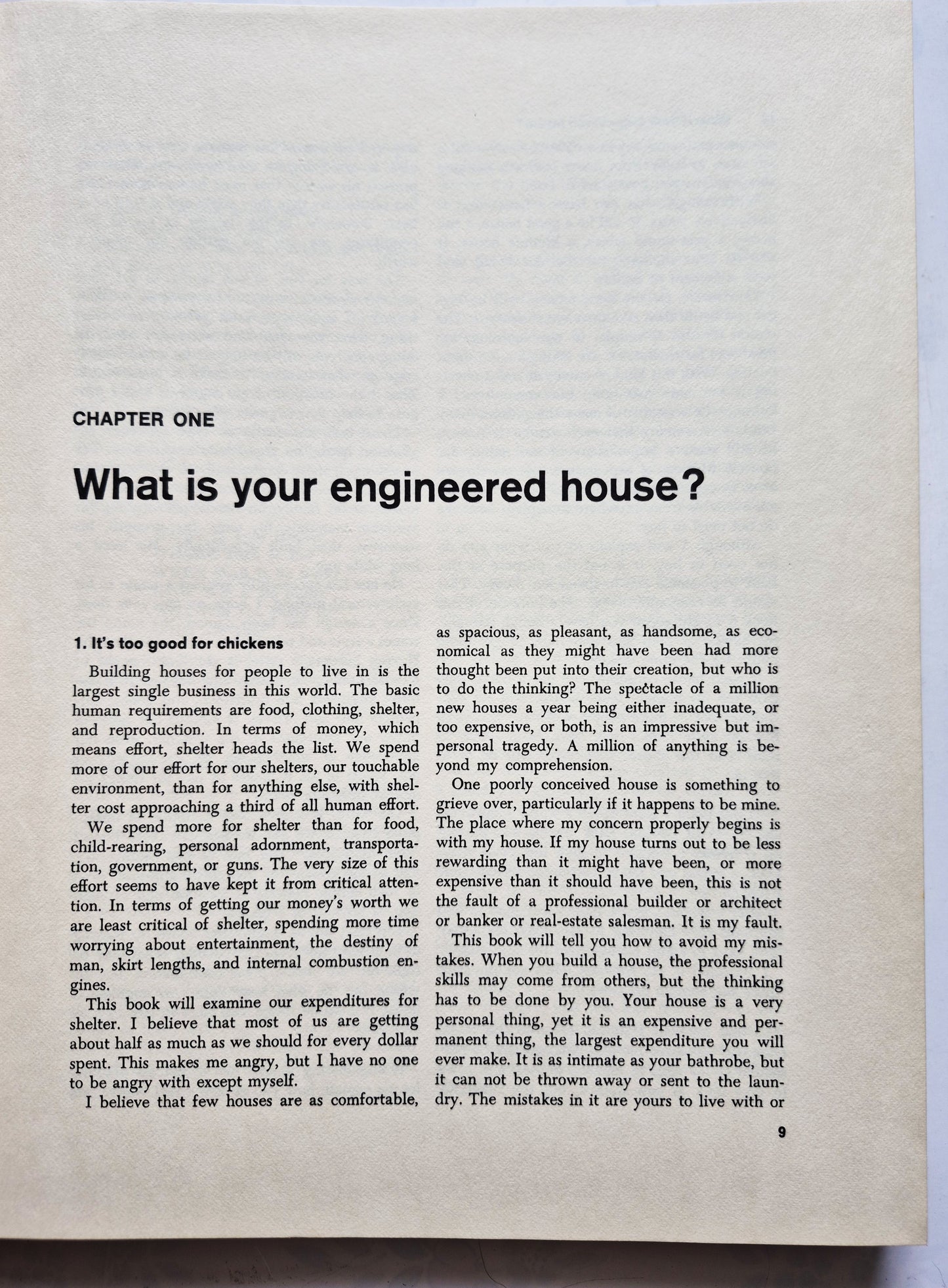 Your Engineered House by Rex Roberts (Very good, 1964, HC, 237 pgs, M. Evans & Co.)