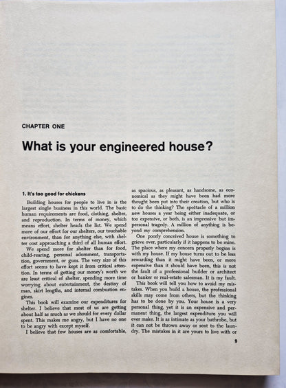 Your Engineered House by Rex Roberts (Very good, 1964, HC, 237 pgs, M. Evans & Co.)