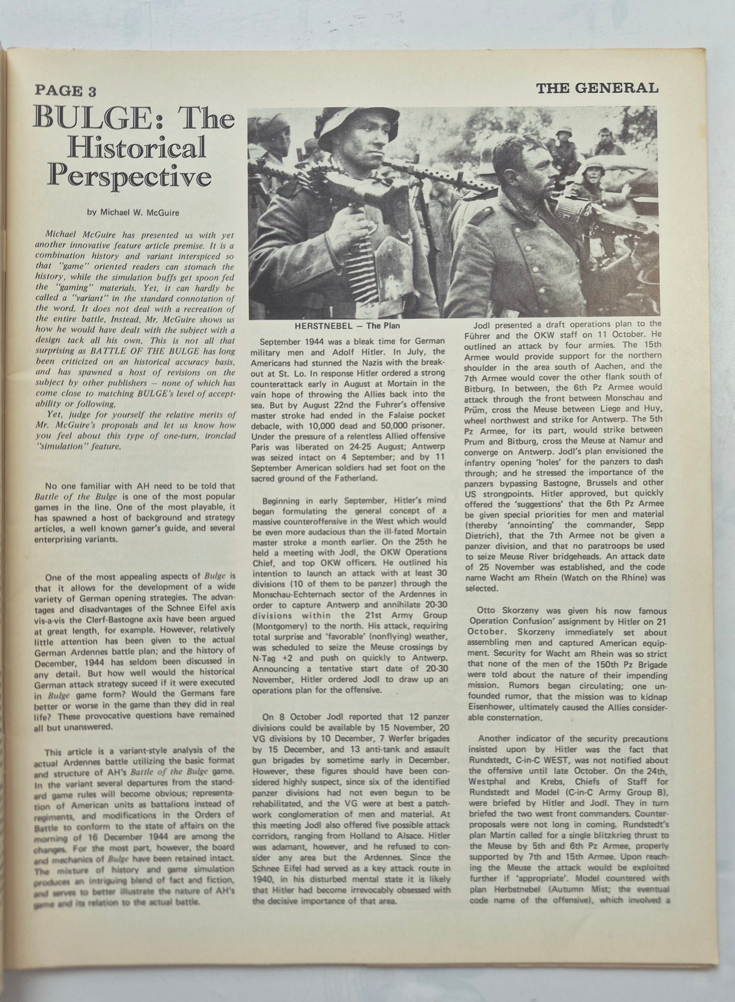 The Avalon Hill General Sep-Oct Vol. 11, No. 3 Bulge: The Historical Perspective