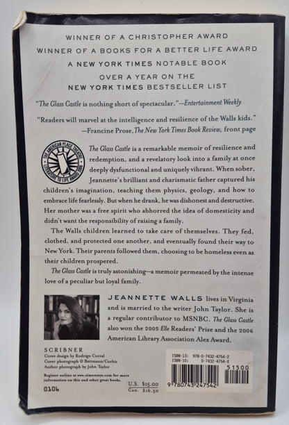 The Glass Castle by Jeannette Walls (Good, 2005, Pbk, 288 pgs, Scribner)