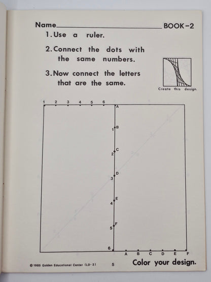 Creating Line Designs Book 2 by Randy l. Womack (Very good, 1985, Pbk, 20 pgs, Golden Educational Center Pub.)