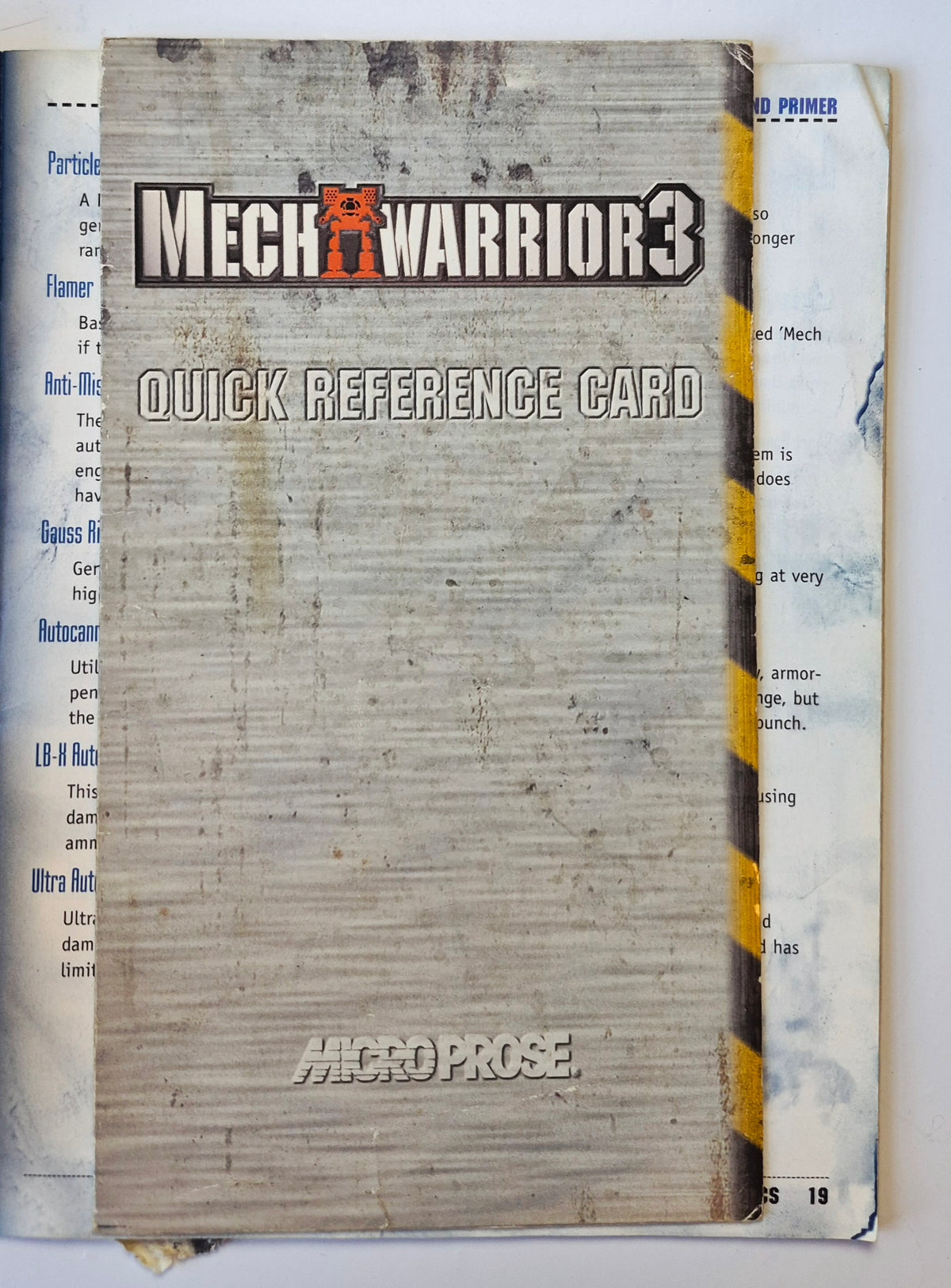 MechWarriors3 Eridani Light Horse Battlemech Command Primer PC Game Booklet (Good, 1999, Pbk, 66 pgs, Hasbro)
