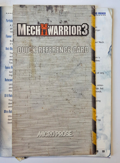 MechWarriors3 Eridani Light Horse Battlemech Command Primer PC Game Booklet (Good, 1999, Pbk, 66 pgs, Hasbro)