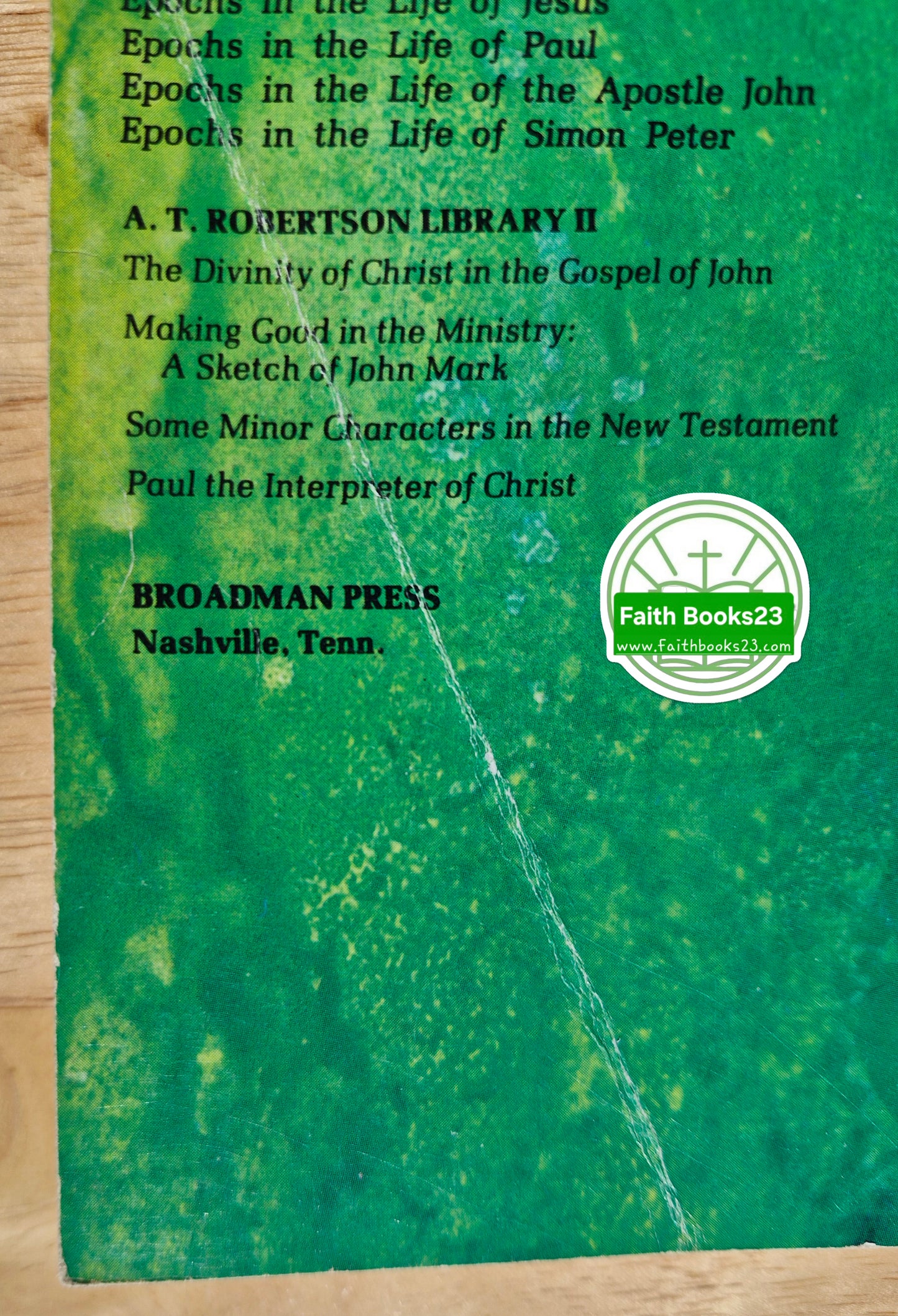 Einige Nebenfiguren im Neuen Testament von Prof. A. T. Robertson (Sehr gut, 1976, TB, 182 Seiten, Broadman Press)