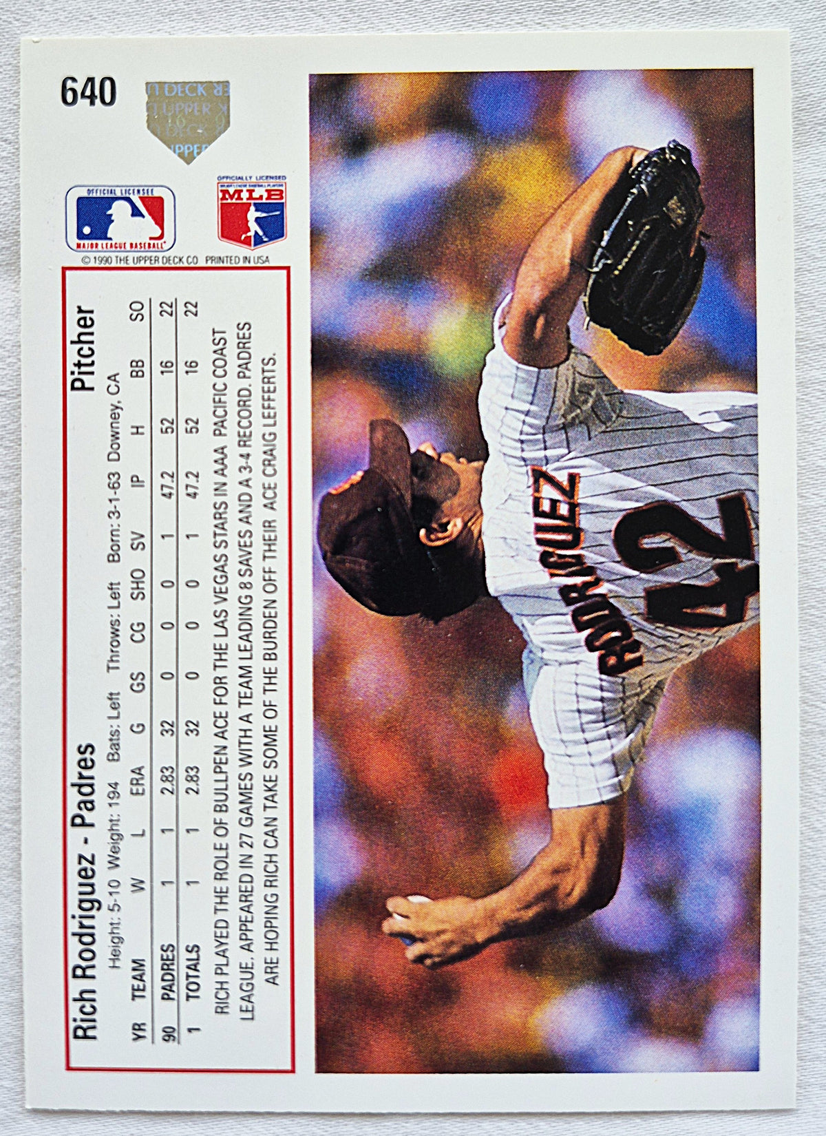 Bewertung '92 Julio Machado Milwaukee Brewers Relief Pitcher #353 Baseballkarte Nahezu Neuwertig