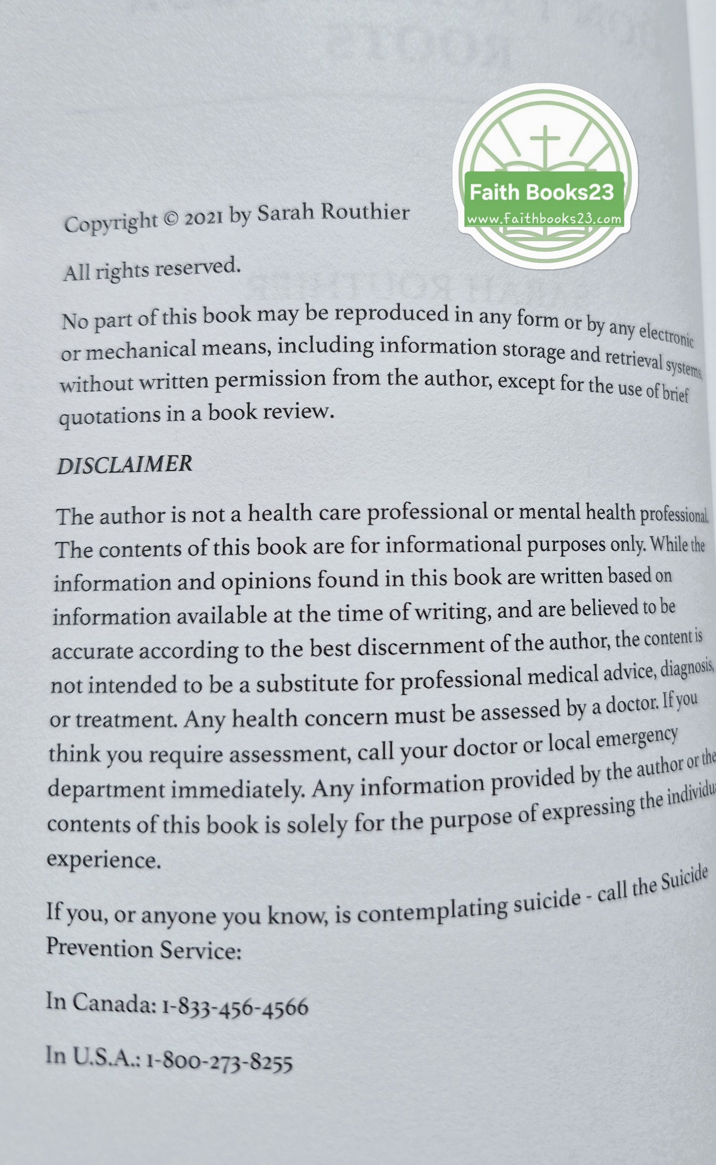 Vergiss deine Wurzeln nicht: Eine persönliche Geschichte und ein Leitfaden zur psychischen Gesundheit für Ersthelfer, Organisationen und ihre Familien von Sarah Routhier (Neuwertig, 2021, Pbk, 150 Seiten)
