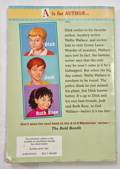 A to Z Mysteries: The Absent Author by Ron Roy (Good, 1998, Pbk, 87 pages, Scholastic)