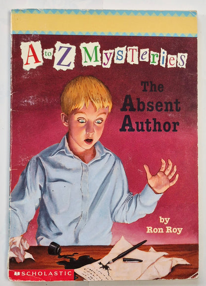 A to Z Mysteries: The Absent Author by Ron Roy (Good, 1998, Pbk, 87 pages, Scholastic)