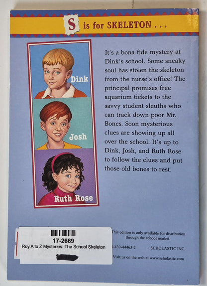 A to Z Mysteries: The School Skeleton by Ron Roy (New, 2003, Pbk, 84 pages, Scholastic)