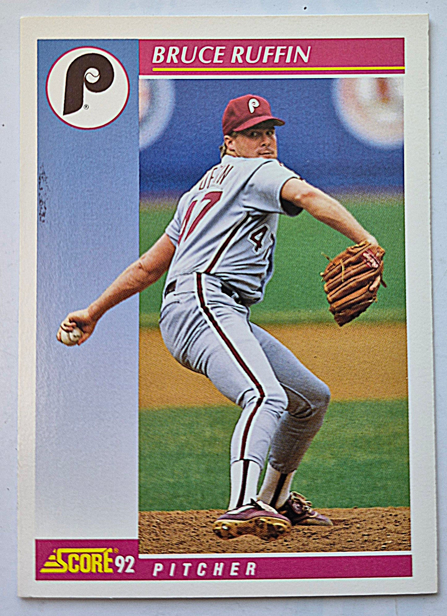 Ruffin Bruce Philadelphia Phillies Pitcher #161 Score '92 Baseball Card