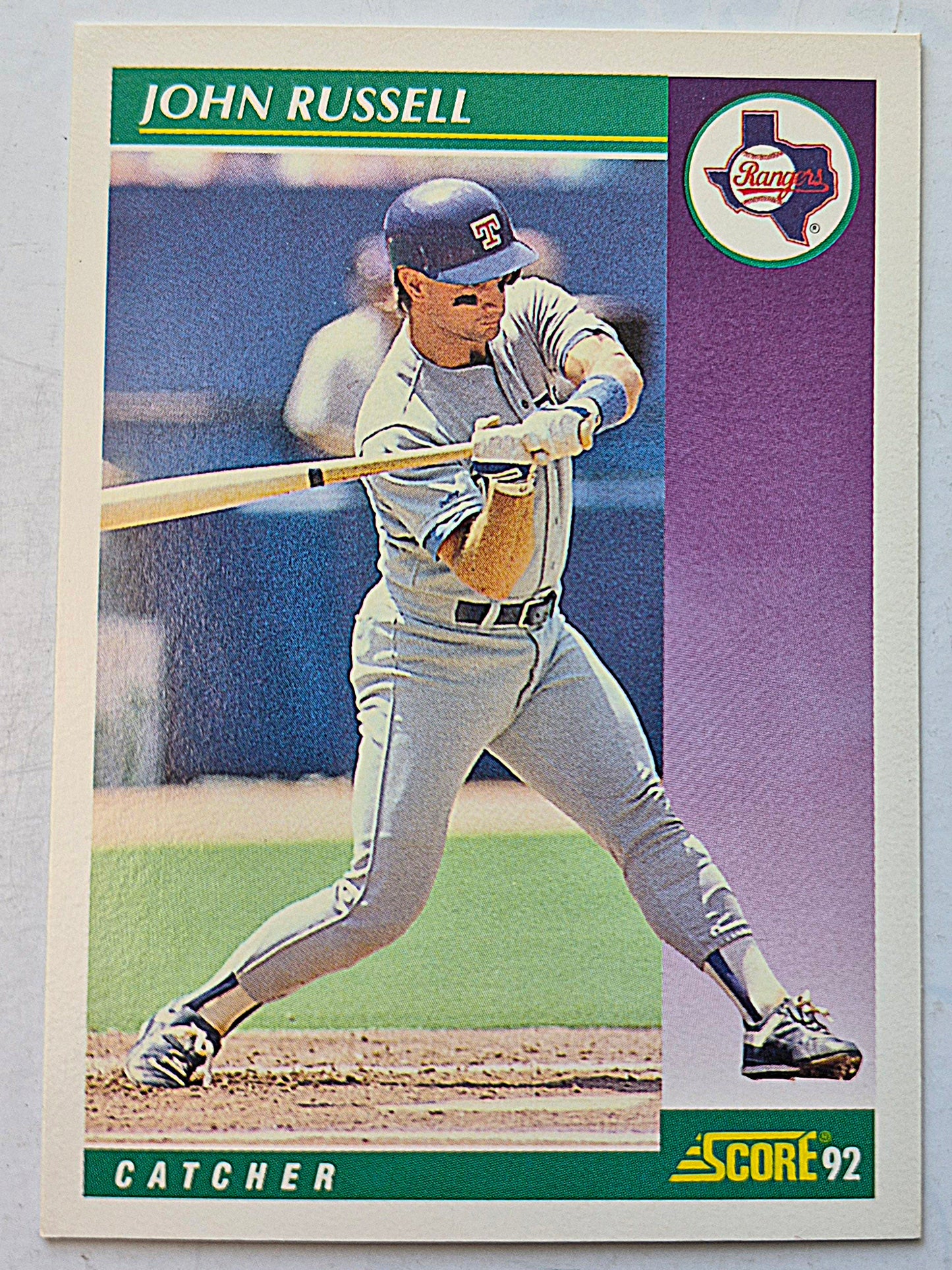 Russell John Texas Rangers Catcher #339 Score '92 Baseball Card