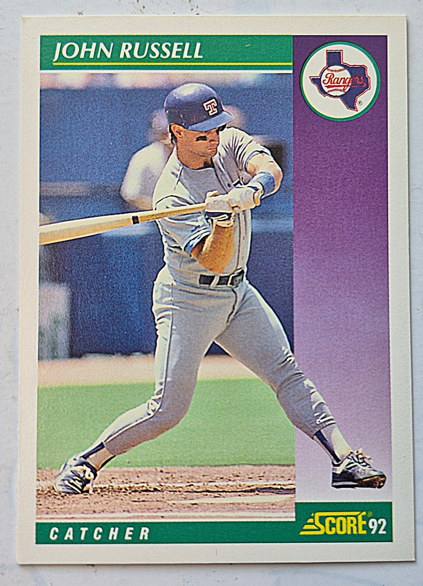 Russell John Texas Rangers Catcher #339 Score '92 Baseball Card