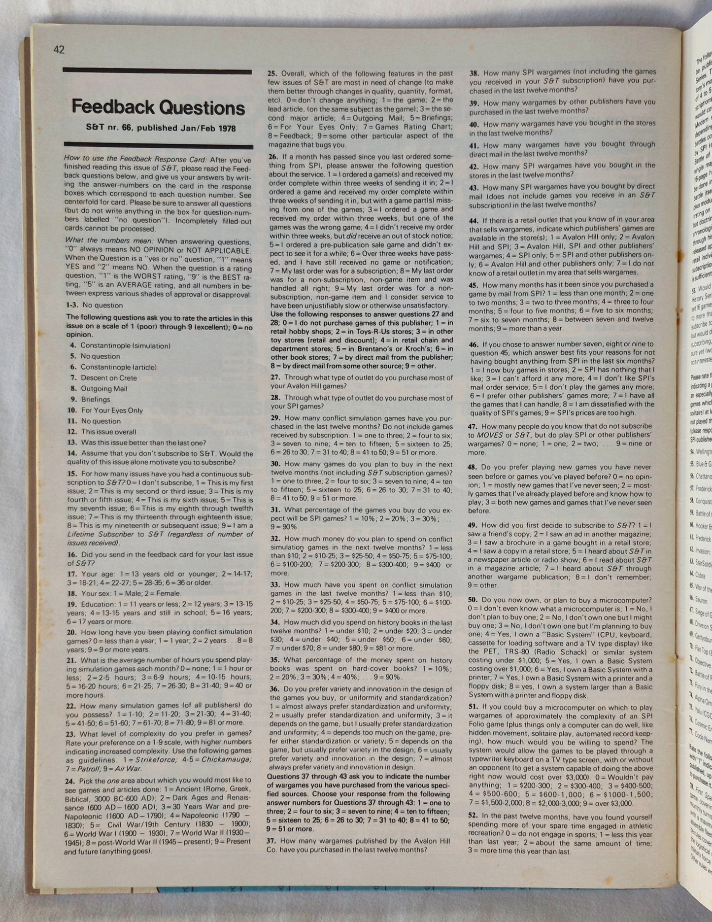 #66 Strategy & Tactics Die Belagerung von Konstantinopel Das Ende des Mittelalters 1453 n. Chr. Jan/Feb 1978 (Gut, 40 S., SPI)
