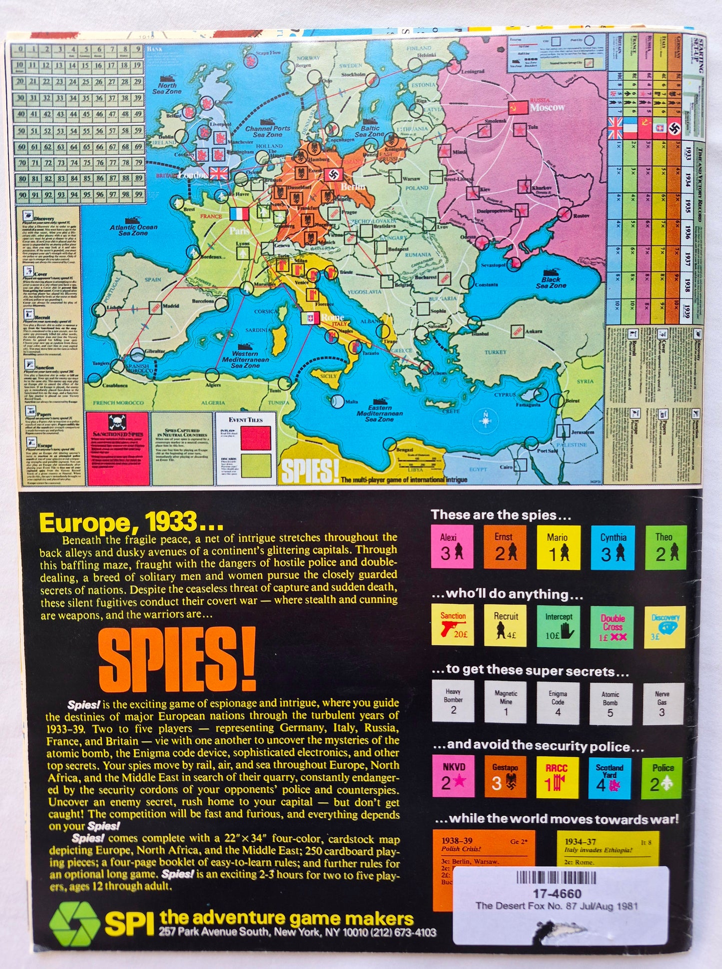#87 Strategy & Tactics Der Wüstenfuchs: Rommels Feldzug in Nordafrika Juli/Aug 1981 (Gut, 60 Seiten, Simulations Pub. Inc.)
