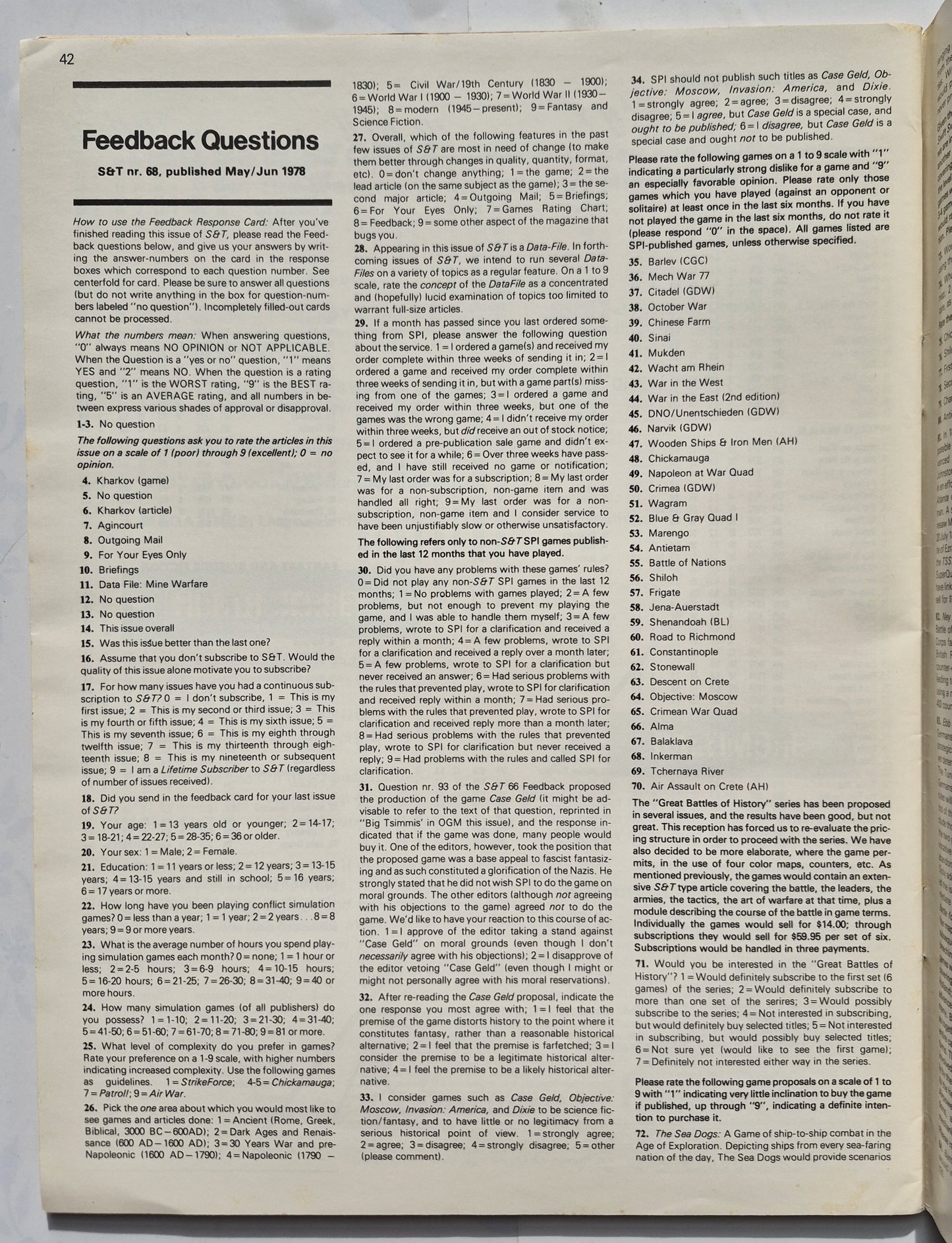 #68 Strategy & Tactics Charkow Die sowjetische Frühjahrsoffensive vom 12. Mai bis 21. Mai 1942 (Mai/Juni 1978, Gut, 44 S., SPI)