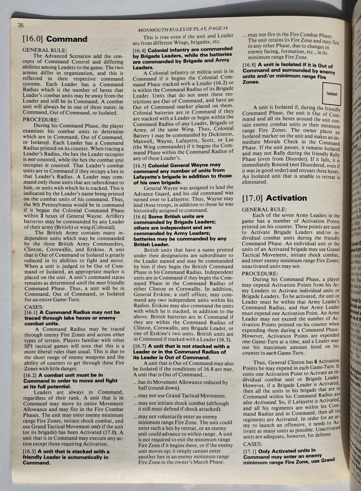#90 Strategy & Tactics Die Schlacht von Monmouth Die Kolonien gehen in die Offensive 28. Juni 1778 Jan/Feb 1982 (Gut, 60 Seiten, SPI)