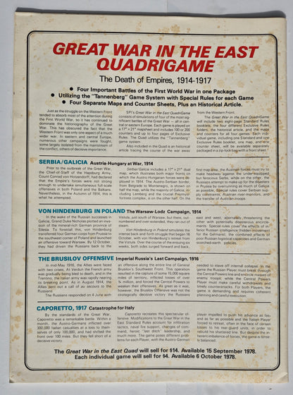 #69 Strategy & Tactics Tannenberg and the Opening Battles in the East 1914 (Jul/Aug 1978, Gut, 44 S.)