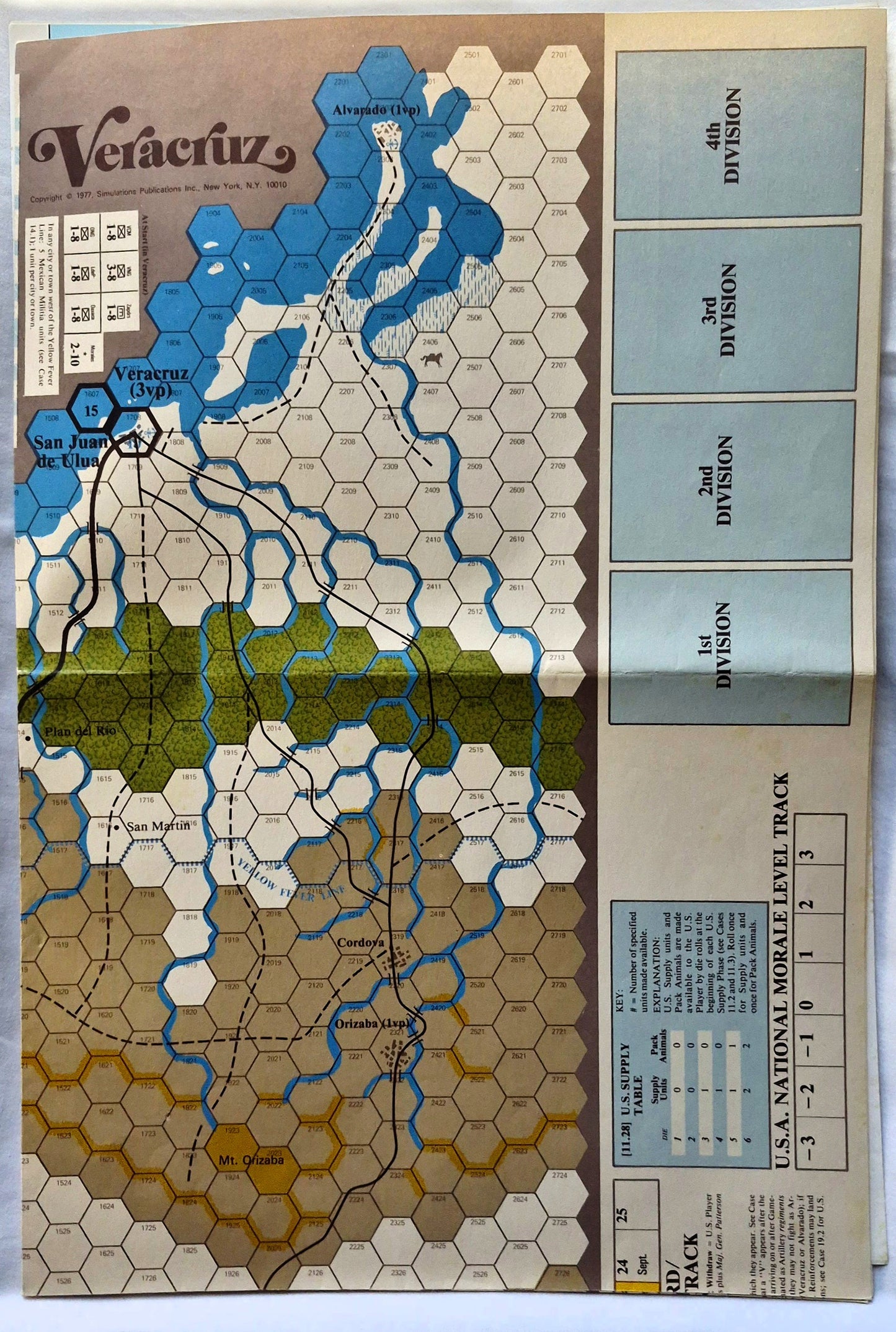 #63 Strategy & Tactics Veracruz U.S. Invasion of Mexico 1847 (July/Aug 1977, Good, 40 pgs, SPI)