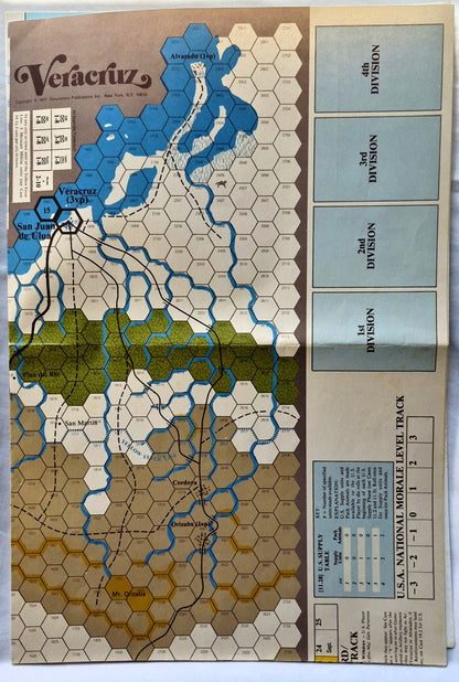 #63 Strategy & Tactics Veracruz U.S. Invasion of Mexico 1847 (July/Aug 1977, Good, 40 pgs, SPI)