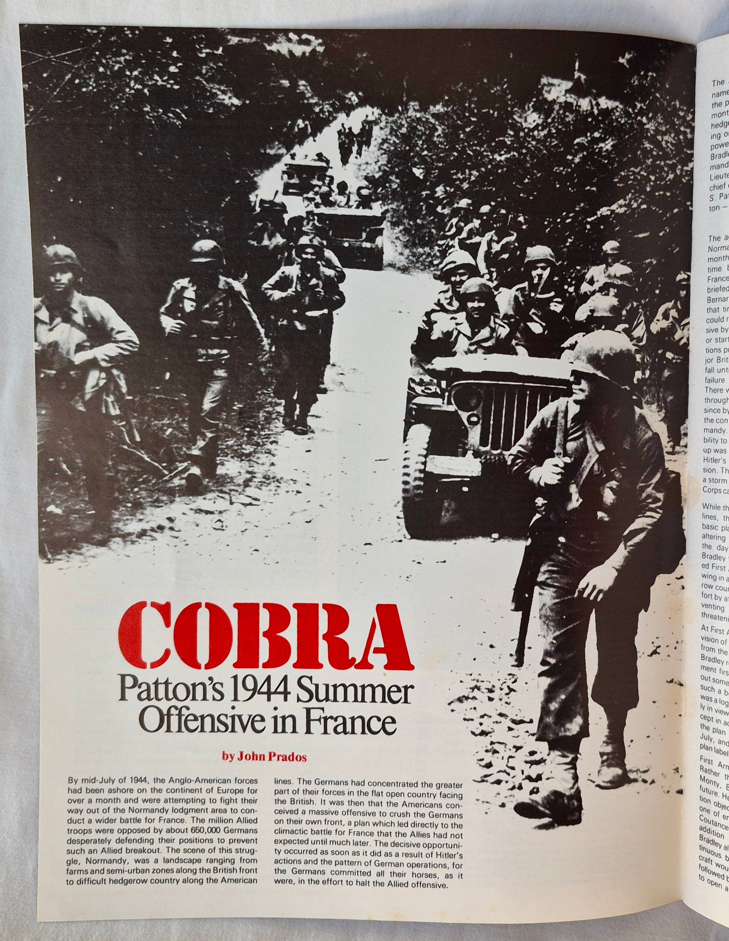 #65 Strategy & Tactics Cobra Pattons Sommeroffensive 1944 in Frankreich Nov/Dez 1977 (Gut, Pbk, 40 S., SPI)