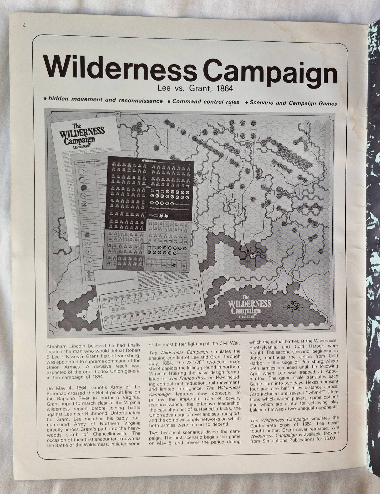 #36 Strategy & Tactics Vernichtung der Heeresgruppe Mitte Die sowjetische Sommeroffensive 1944 (Jan. 1973, Gut, 48 S., SPI)