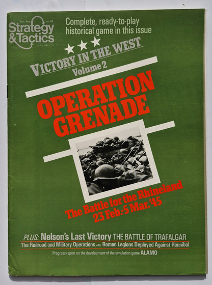 #84 Strategy & Tactics Operation Grenade The Battle for the Rhineland 23 Feb-5 Mar 1945 Jan/Feb 1981 (Good, 60 pgs, SPI)