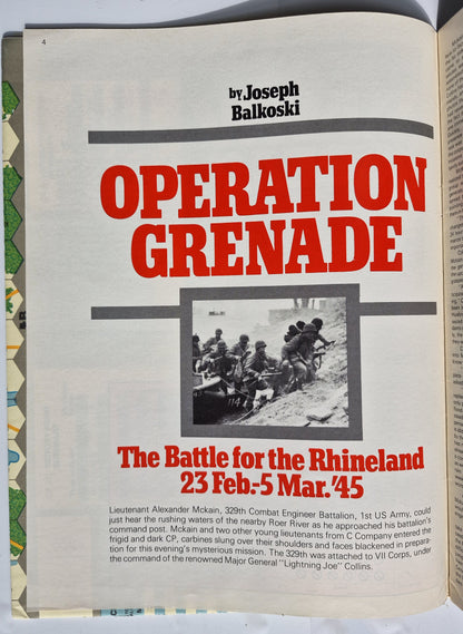 #84 Strategy & Tactics Operation Grenade The Battle for the Rhineland 23 Feb-5 Mar 1945 Jan/Feb 1981 (Good, 60 pgs, SPI)