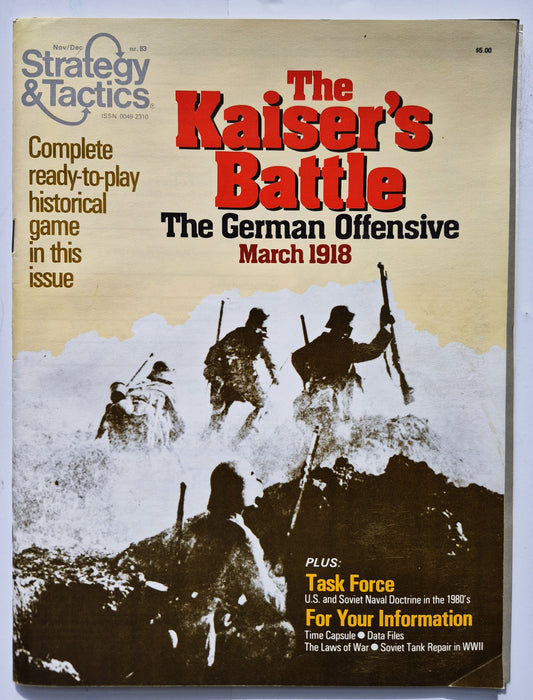 #83 Strategy & Tactics Die Kaiserschlacht Die deutsche Offensive März 1918 Nov/Dez 1980 (Gut, 56 S.)