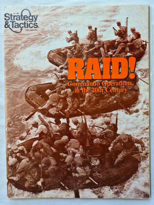 #64 Strategy & Tactics Raid! Commando Operations in the 20th Century Sept/Okt 1977 (Gut, 44 S., SPI)