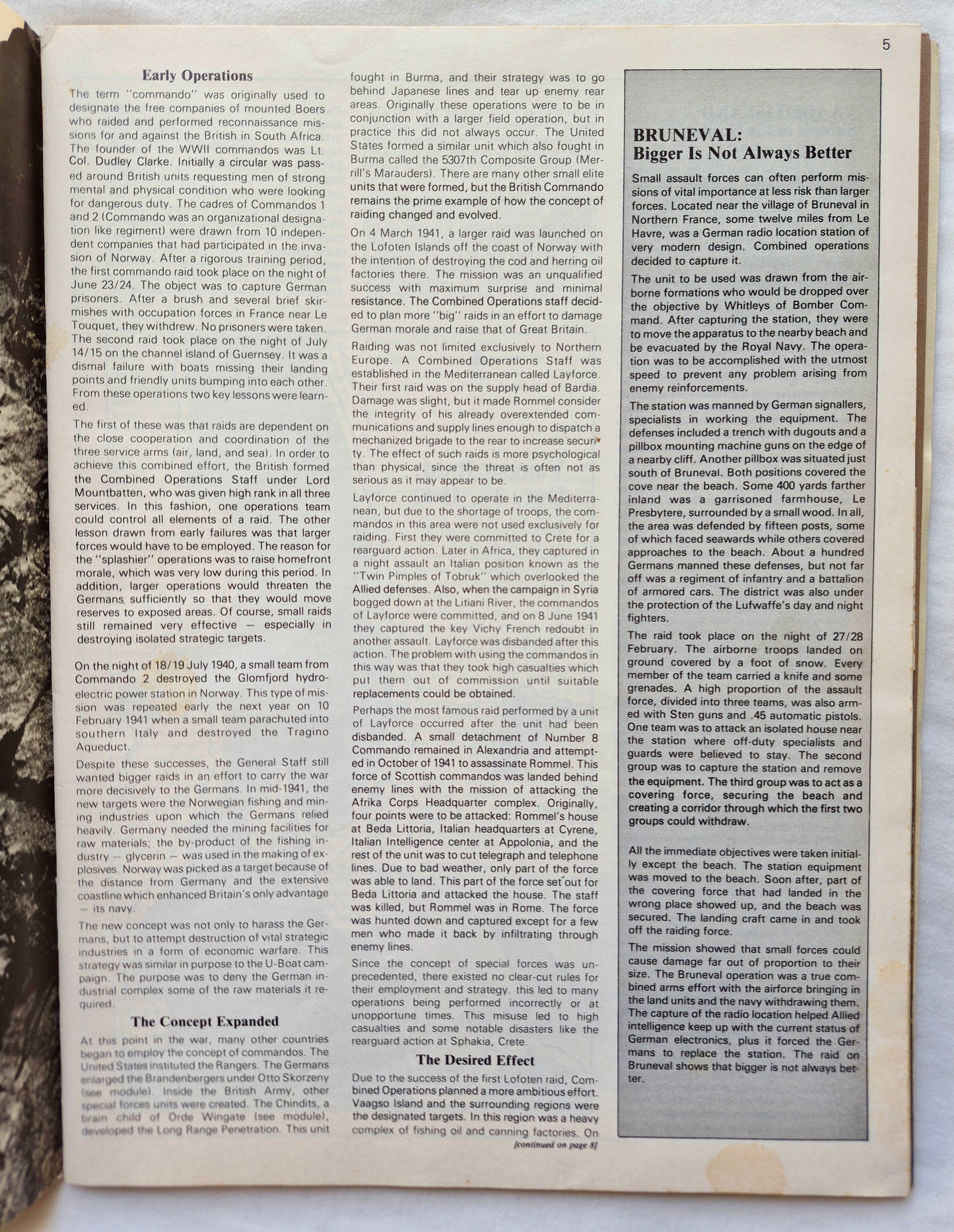 #64 Strategy & Tactics Raid! Commando Operations in the 20th Century Sept/Okt 1977 (Gut, 44 S., SPI)