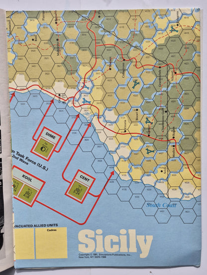 #89 Strategy & Tactics Sizilien: Das Rennen um Messina 10. Juli-17. Aug 1943 Nov/Dez 1981 (Gut, 60 Seiten, SPI)