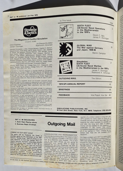 #48 Strategy & Tactics: Die Operationen der 6. US/Sowjetischen Flotte im Mittelmeer in den 1970er Jahren (Gut, Jan/Feb 1975, 48 Seiten, SPI)