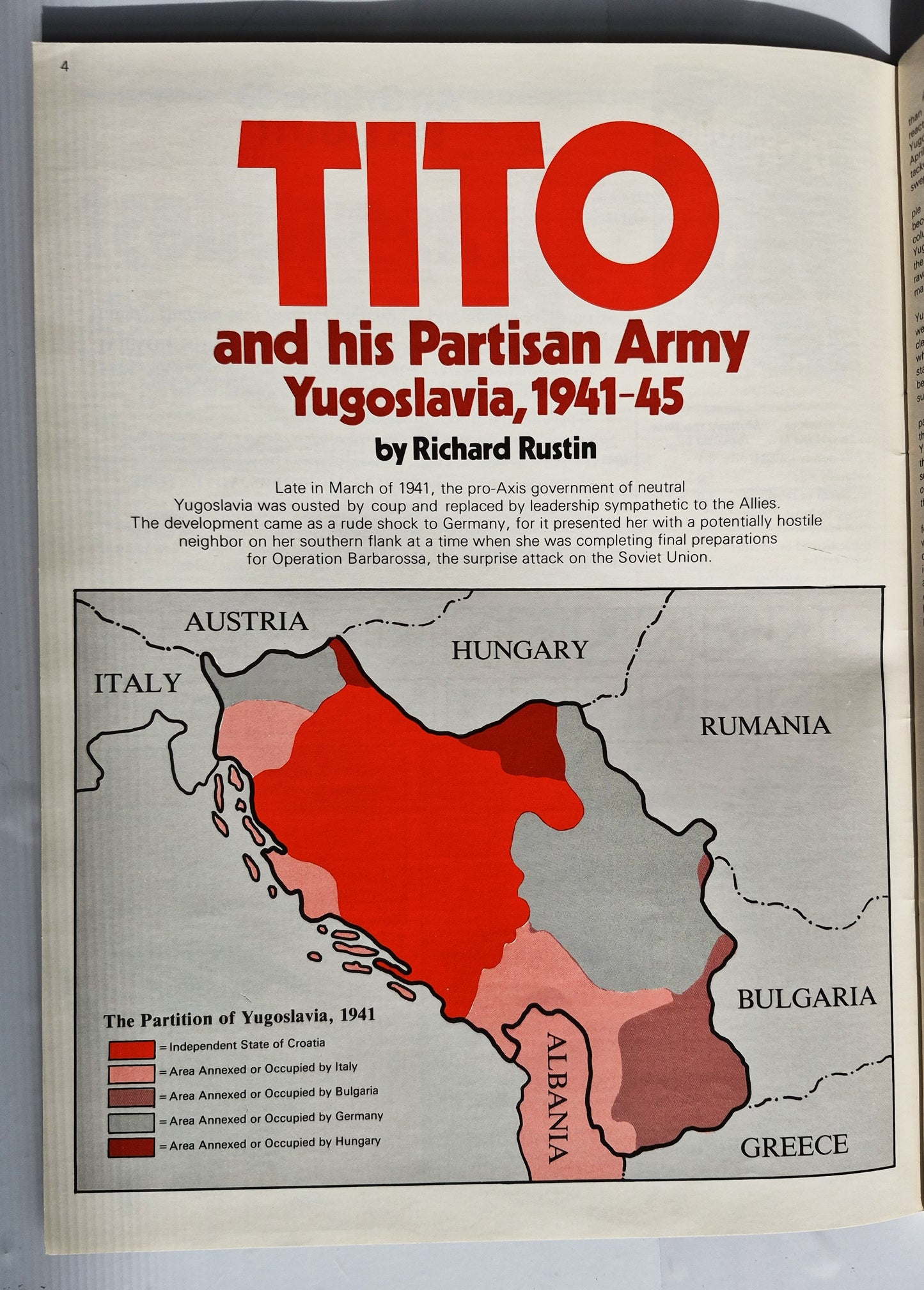 #81 Strategy & Tactics Tito and His Partisan Army Yugoslavia 1941-45 (Jul/Aug 1980, Gut, 44 S., SPI)