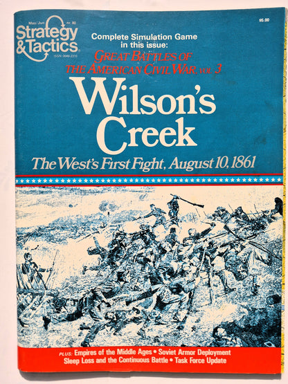 #80 Strategy & Tactics: Wilson's Creek, der erste Kampf im Westen, 10. August 1861 (Gut, Mai/Juni 1980, 40 Seiten, SPI)