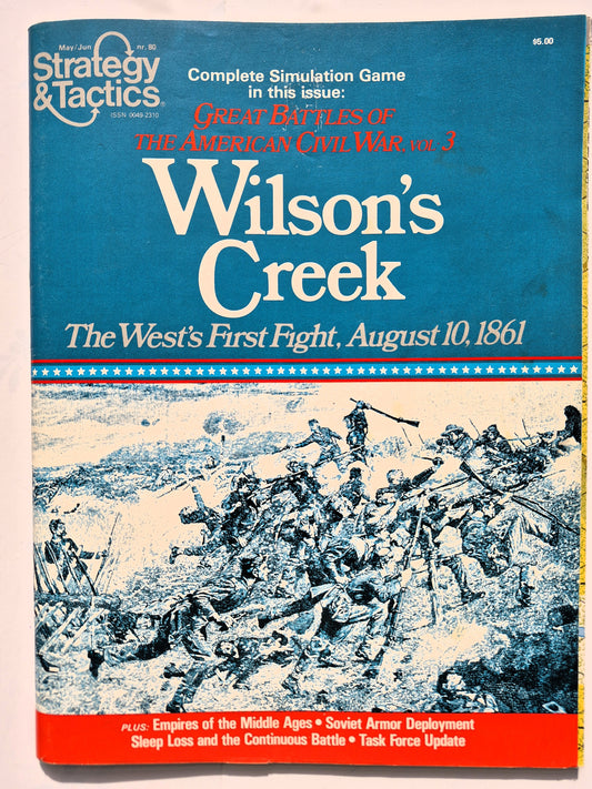 #80 Strategy & Tactics: Wilson's Creek, der erste Kampf im Westen, 10. August 1861 (Gut, Mai/Juni 1980, 40 Seiten, SPI)