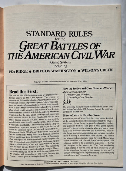 #80 Strategy & Tactics: Wilson's Creek, der erste Kampf im Westen, 10. August 1861 (Gut, Mai/Juni 1980, 40 Seiten, SPI)